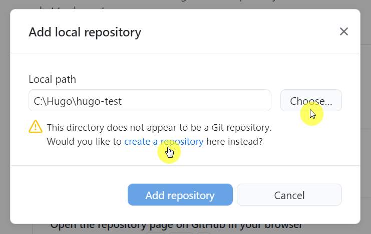 add new Hugo site to github