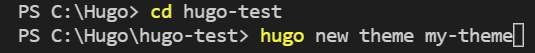 create a new hugo theme